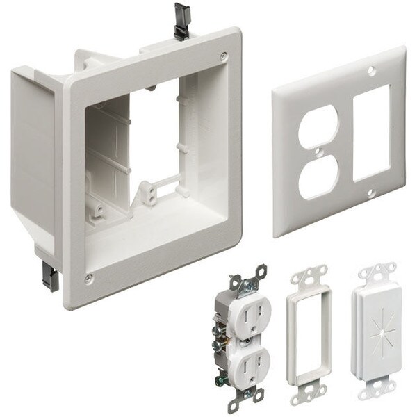 Main product image for Arlington TVBR505K 2-Gang Recessed Power and Low V 261-4248